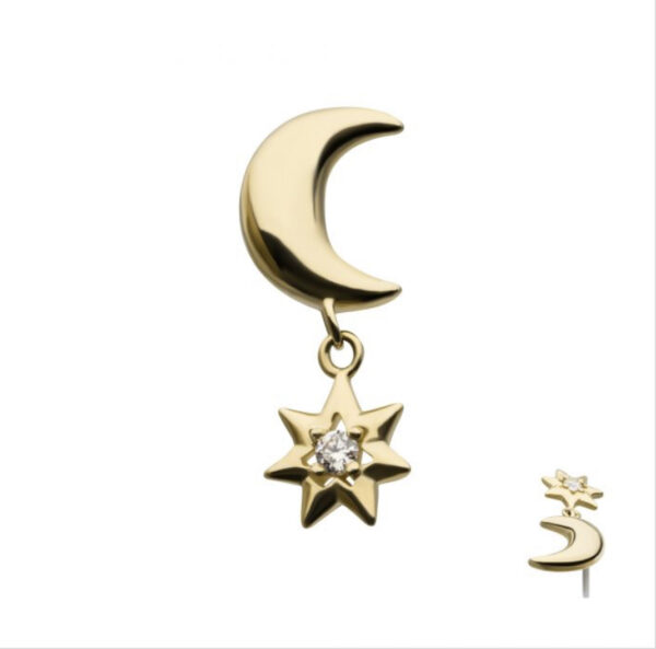 Moon Star Dangle Threadless End